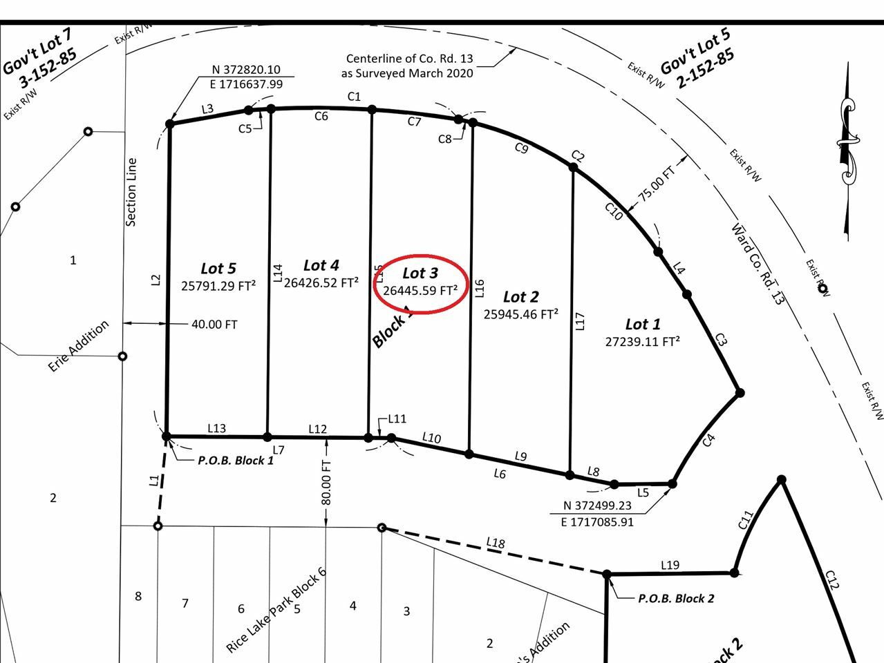 Property Photo:  *Unassigned Lot 3, Block 1, Rice Lake Park 3rd Addition  ND 58779 