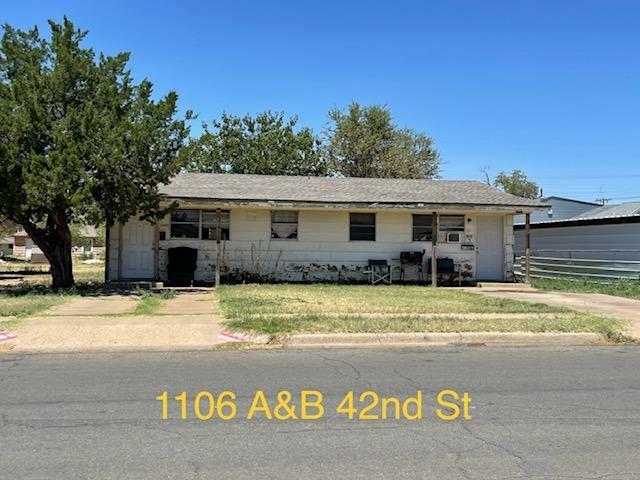 Property Photo:  1106 42nd Street A&Ampb  TX 79412 
