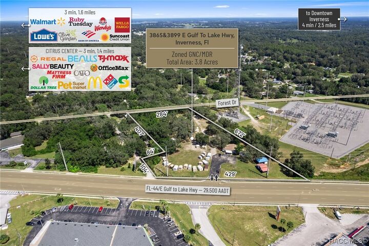 Property Photo: 3865-3899 E Gulf To Lake Highway FL 34453