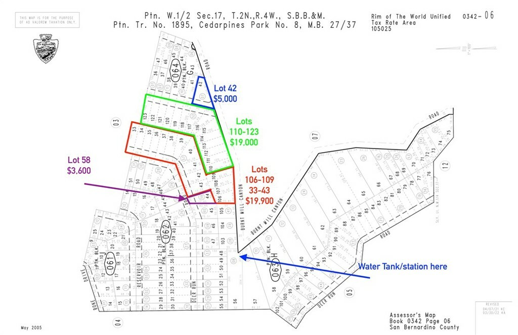 Property Photo:  106 Lots 106-109 & 33-43 Burnt Mill Canyon Road  CA 92322 