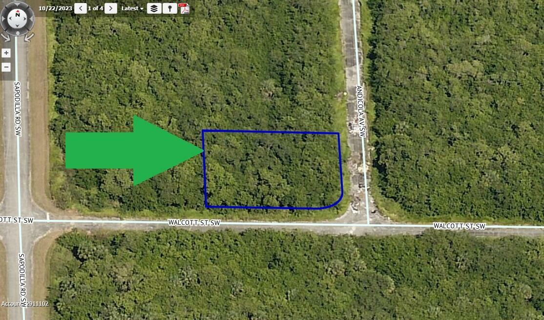 Property Photo:  897 Corner Lot On Walcott Street SW  FL 32908 