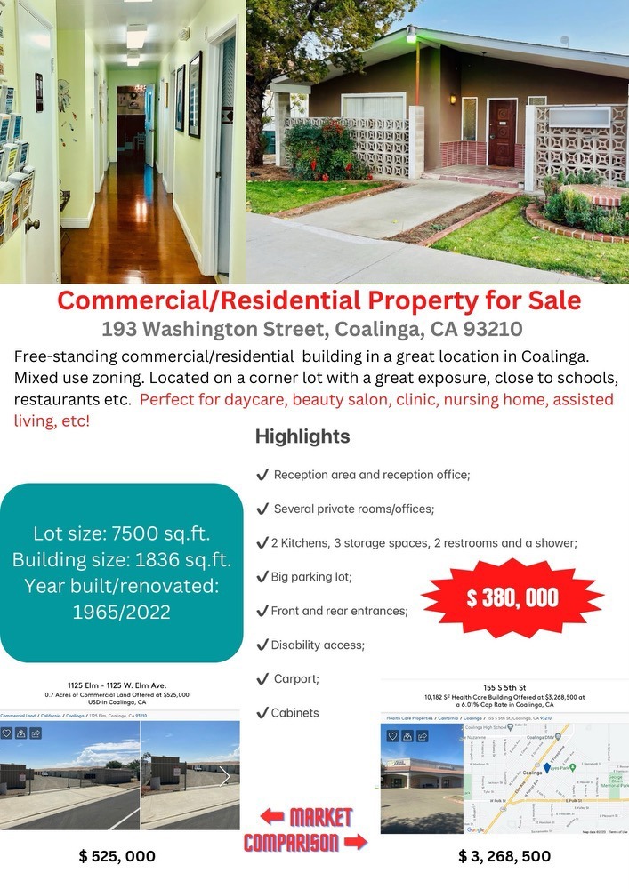 Property Photo:  193 Washington Street  CA 93210 