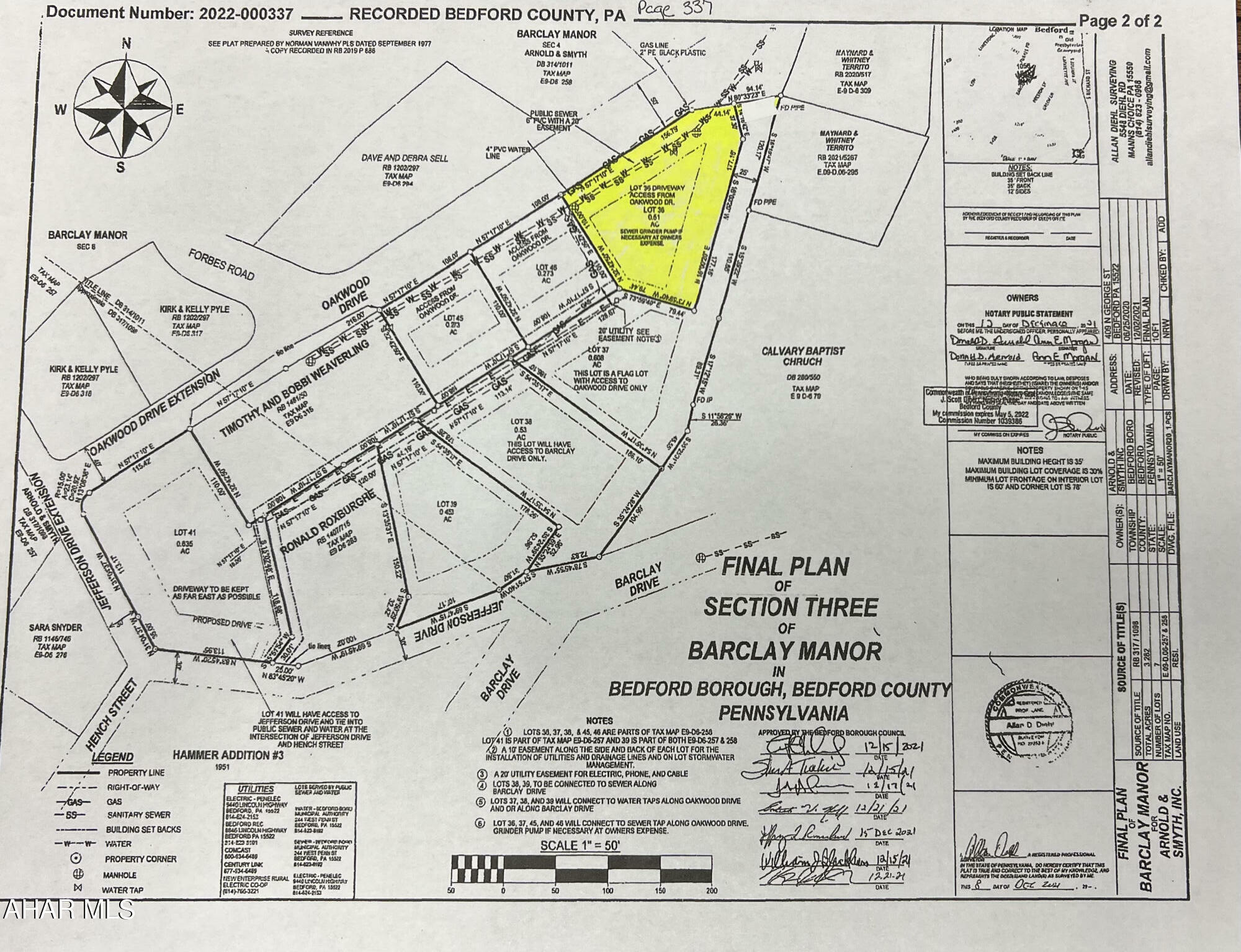 Property Photo:  Lot 36 Oakwood Drive  PA 15522 