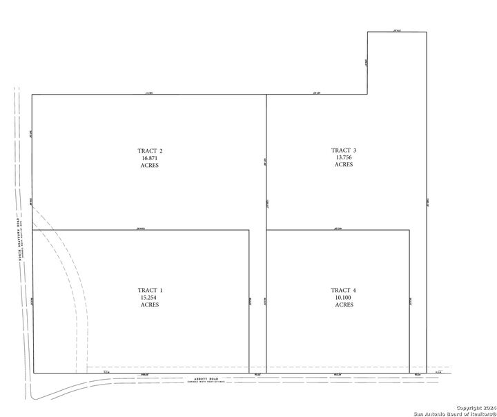 Property Photo: Tract 2 N Abbott Rd TX 78152