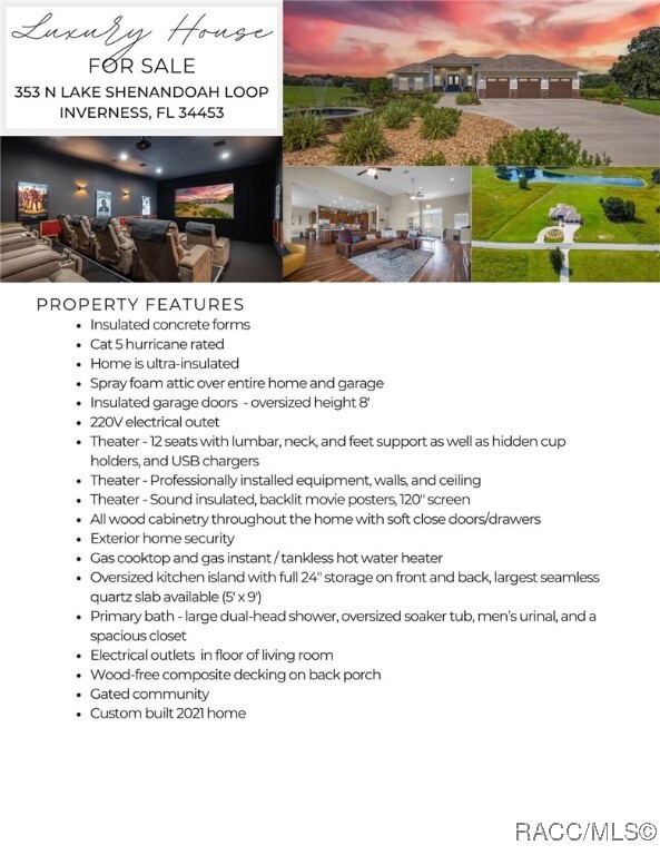 Property Photo: 353 N Lake Shenandoah Loop FL 34453