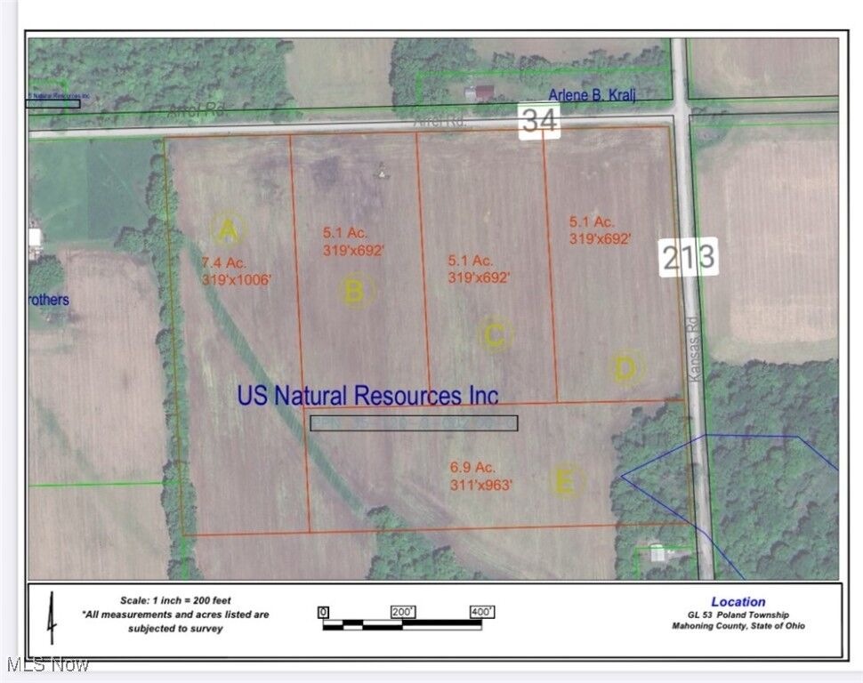 Property Photo: Lot E Kansas Road OH 44436