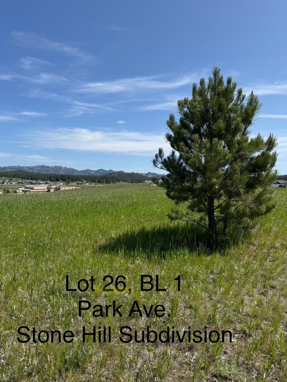 Property Photo: Lot 26 Park Avenue SD 57730
