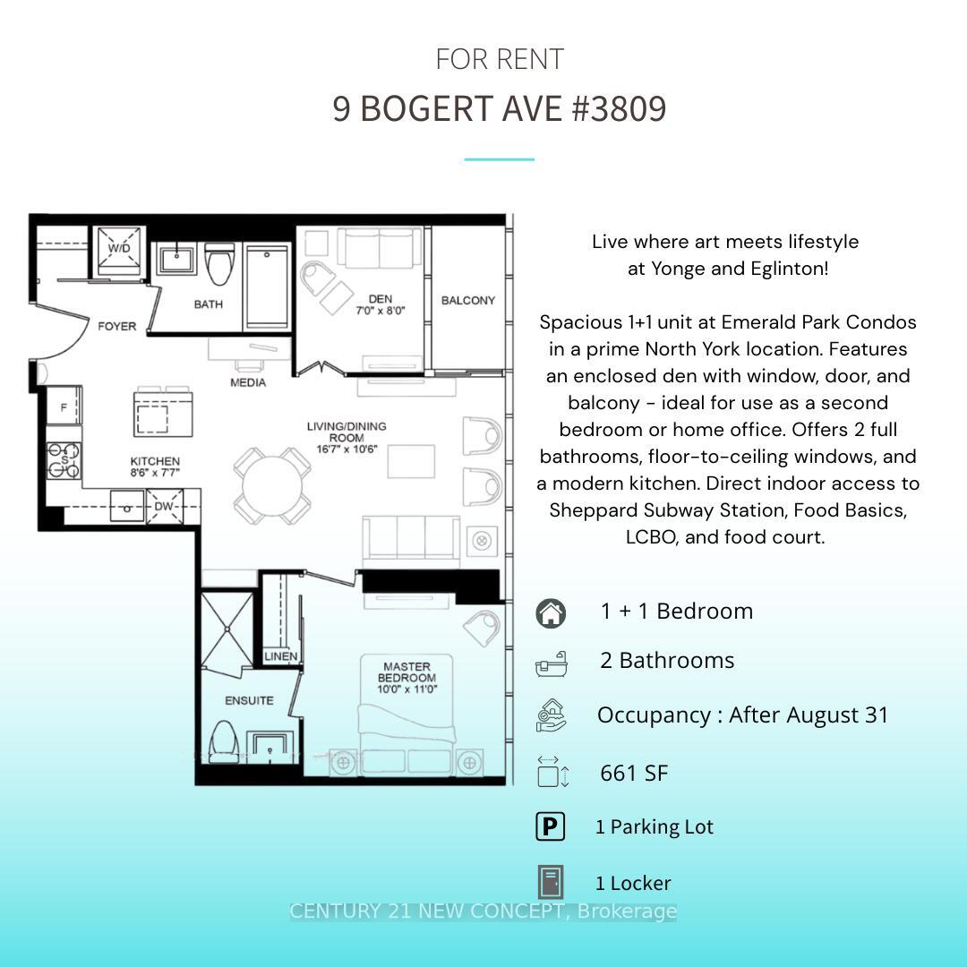 9 Bogert Avenue 3809  Toronto ON M2N 0H3 photo