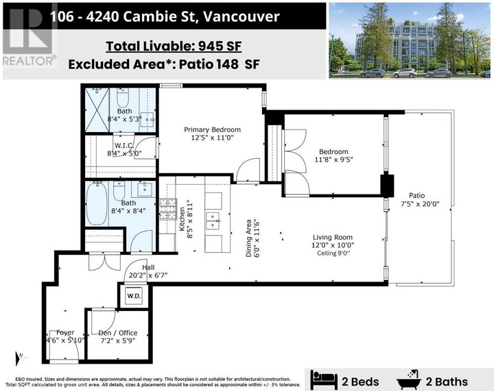 Property Photo: 4240 Cambie Street 106 BC V5Z 0K6