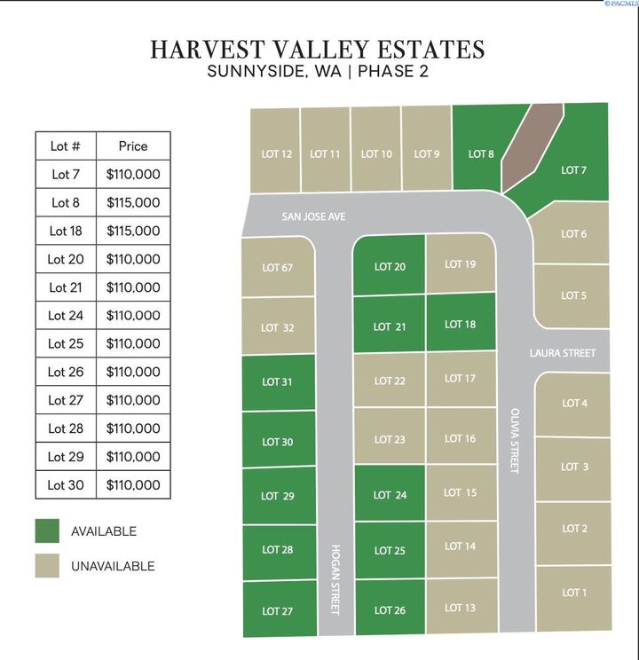 Property Photo:  Tbd Lot 21 Harvest Valley Estates Phase 2  WA 98944 