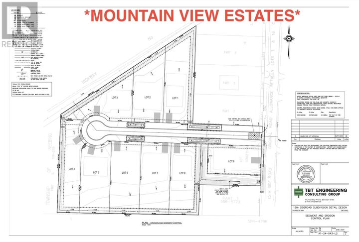 Property Photo: Lot #7 Mountain View Dr. ON P7J 1E2