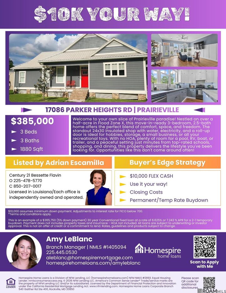Property Photo:  17086 Parker Heights Dr  LA 70769 