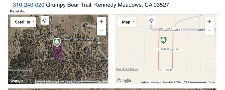 Property Photo:  0 310-240-020 Grumpy Bear Trail  CA 93527 
