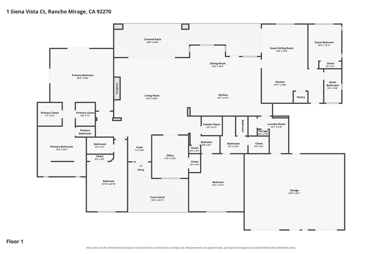 Property Photo:  1 Siena Vista Court  CA 92270 