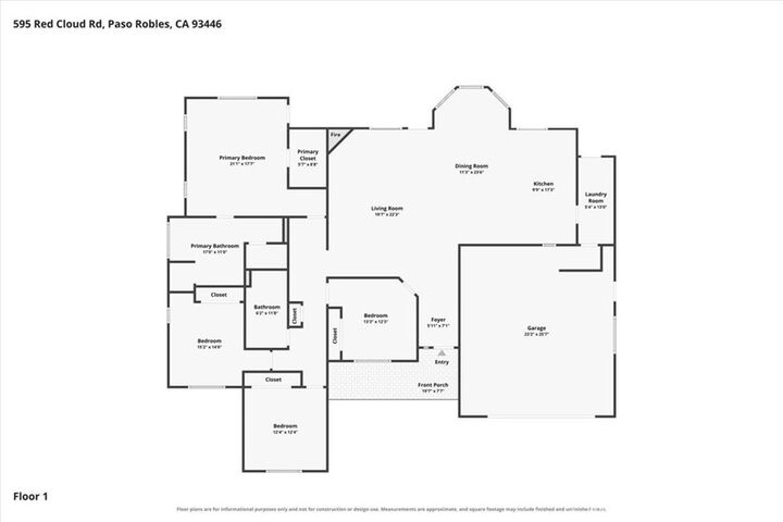 Property Photo: 595 Red Cloud CA 93446