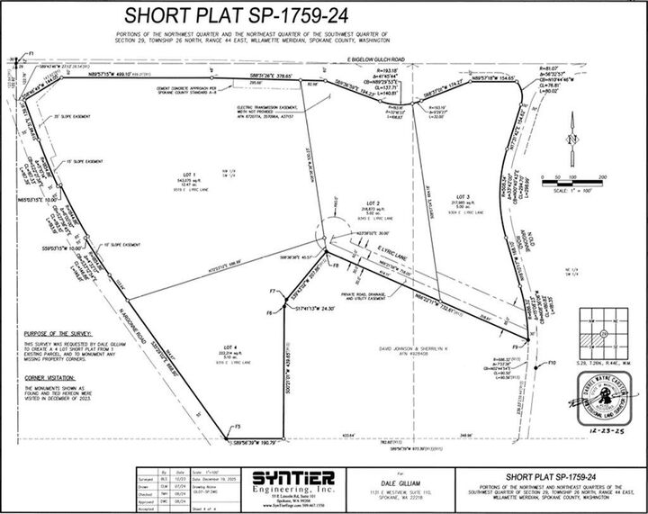 Property Photo:  Nka Argonne-Bigelow Gulch Rd Lot 2  WA 99217 