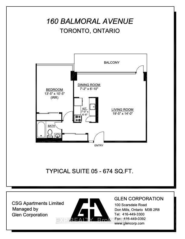 Property Photo: 160 Balmoral Avenue 905 ON M4V 1J7