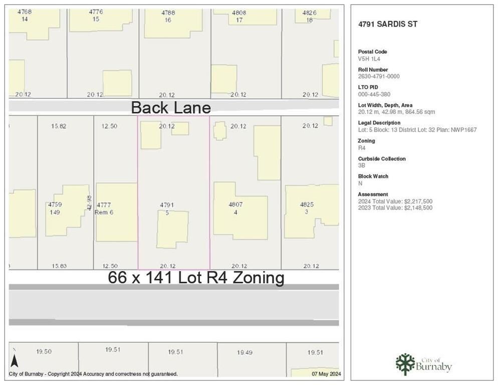 Property Photo: 4791 Sardis Street BC V5H 1L4