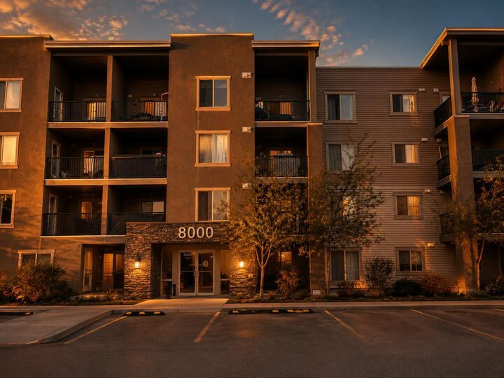 Property Photo:  403 Mackenzie Way SE 8112  AB T4B 3Y7 