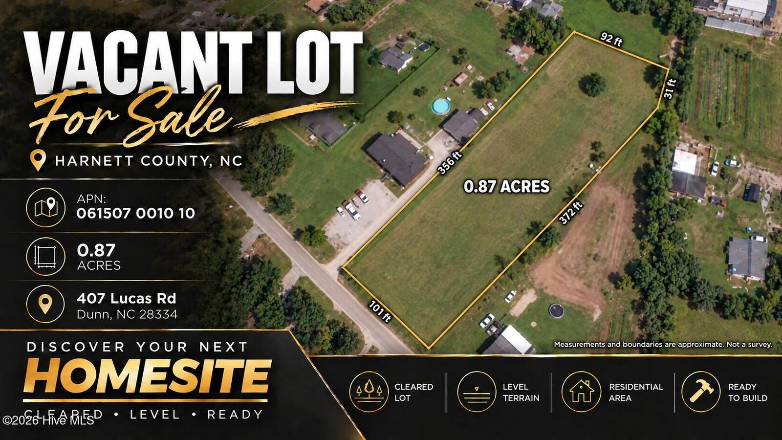 Property Photo:  407 Lucas Road  NC 28334 