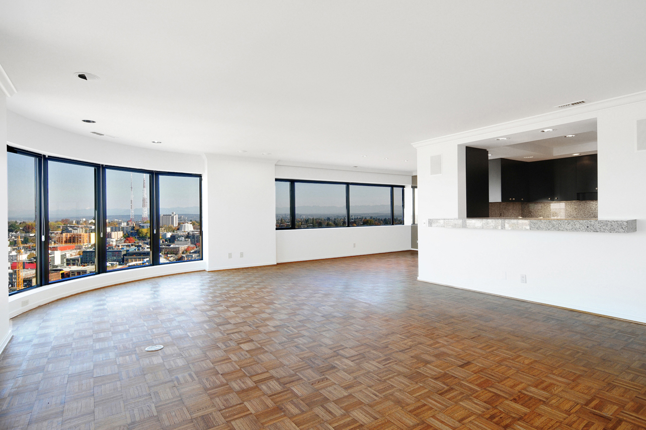 Property Photo: Living & dining room 1301 Spring St 20-G  WA 98104 