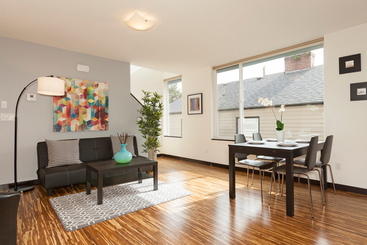 Property Photo: Living/dining room 830 NW 53rd St B  WA 98107 