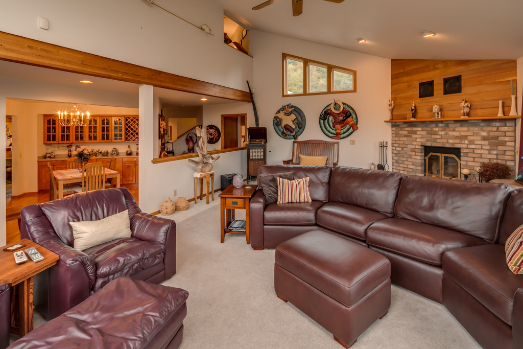 Property Photo: Living room with fireplace 2370 Crestline St  WA 98248 